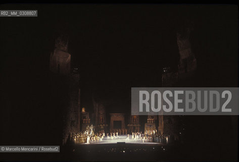 Rome, 1989. Performance of Verdis Aida at the Baths of Caracalla / Roma, 1989. LAida di Verdi alle Terme di Caracalla - ©Marcello Mencarini/Rosebud2