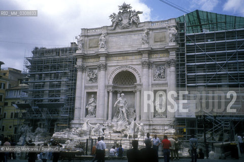 Rome, 1991. Restoration of Trevi Fountain / Roma, 1991. Restauro della fontana di Trevi - ©Marcello Mencarini/Rosebud2