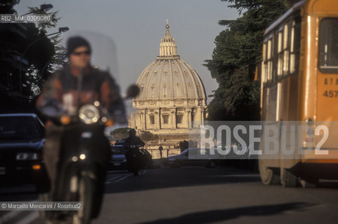 Rome; Dome of St. Peters Basilica view from via Piccolomini / Roma; Cupola della Basilica di San Pietro vista da via Piccolomini - ©Marcello Mencarini/Rosebud2