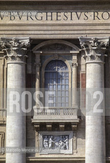 Rome, window on the facade of St. Peters Basilica / Roma, finestra sulla facciata della Basilica di San Pietro - ©Marcello Mencarini/Rosebud2