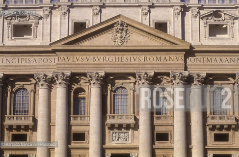 Vatican City, Detail of St. Peters Basilica facade / Città del Vaticano, dettaglio della facciata della Basilica di San Pietro - ©Marcello Mencarini/Rosebud2