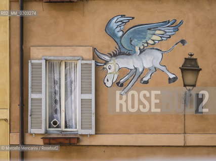 Rome, Graffiti collage on a wall / Roma, graffiti collage su un muro - ©Marcello Mencarini/Rosebud2