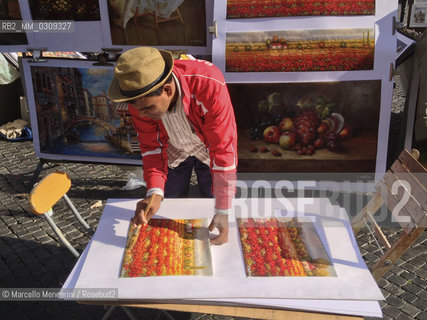 Rome, Paintings for sale in Piazza Navona / Roma, Venditori di quadri in piazza Navona - ©Marcello Mencarini/Rosebud2