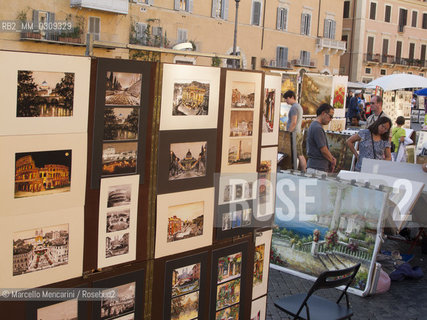 Rome, Paintings for sale in Oiazza Navona / Roma, Venditori di quadri in piazza Navona - ©Marcello Mencarini/Rosebud2