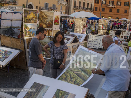 Rome, Paintings for sale in Oiazza Navona / Roma, Venditori di quadri in piazza Navona - ©Marcello Mencarini/Rosebud2