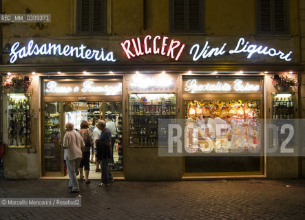 Rome, Tipical food shop Salsamenteria Ruggeri in Campo dei Fiori / Roma, Salsamenteria Ruggeri in Campo dei fiori - ©Marcello Mencarini/Rosebud2