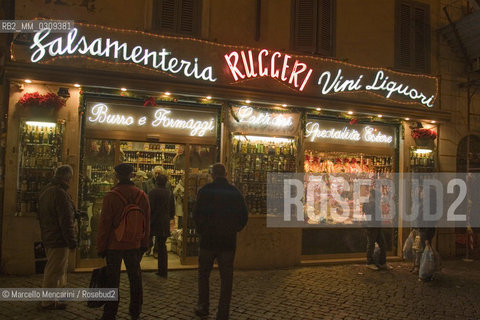 Rome, Tipical food shop Salsamenteria Ruggeri in Campo dei Fiori / Roma, Salsamenteria Ruggeri in Campo dei fiori - ©Marcello Mencarini/Rosebud2