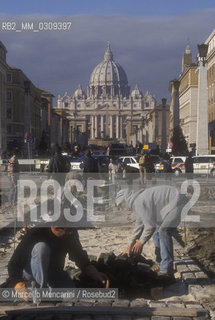 Rome, Via della Conciliazione, 1999. Work in progress for Jubilee 2000 / Roma, via della Conciliazione, 1999. Lavori in corso per il Giubileo del 2000 - ©Marcello Mencarini/Rosebud2