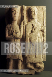 Roma, Palazzo Venezia, Romei e Giubilei (Pilgrims and Jubilees) Exhibition, 2000. Two pilgrims. Bas-relief found in the Sonder-Kirkeby Church at the Falster Island, Denmark / Roma, Palazzo Venezia, Mostra Romei e Giubilei, 2000. Due pellegrini. Bassorilievo trovato nella Chiesa di Sonder-Kirkeby nellIsola di Falster, Danimarca  -  Reproduced by Marcello MENCARINI
/Rosebud2
