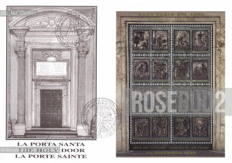 Rome, 24 Nov 1999: Issue of a new series of stamps for the Holy Door opening in 2000 Jubilee year / Roma, 24 novembre 1999. Nuova serie di francobolli per lapertura della Porta santa nel 2000, anno del Giubileo - ©Marcello Mencarini/Rosebud2