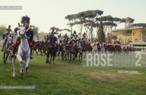 Rome, Piazza di SIena Horse Show, Carousel of the Carabinieri / Roma, concorso ippico di Piazza di Siena. Carosello dei Carabinieri a cavallo - ©Marcello Mencarini/Rosebud2