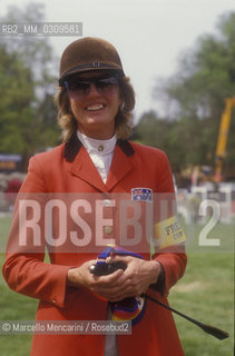 Rome, Piazza di SIena Horse Show, 1987. Vicky Roycroft / Roma, concorso ippico di Piazza di Siena. Vicky Roycroft - ©Marcello Mencarini/Rosebud2