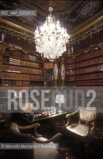 Rome, Quirinale Palace, 1985. The Piffettis Library / Roma, Palazzo del Quirinale, 1985. La biblioteca del Piffetti - ©Marcello Mencarini/Rosebud2