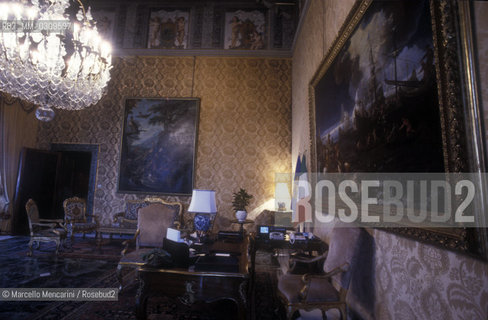 Rome, Quirinale Palace, 1985. Office of the President of the Italian Republic / Roma, Palazzo del Quirinale, 1985. Studio del Presidente della Repubblica Italiana - ©Marcello Mencarini/Rosebud2