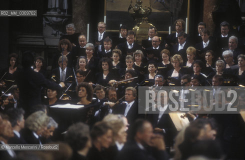Salzburg, July 1989. Requiem mass for conductor Herbert von Karajan a few days after his death / Salisburgo, luglio 1989. Messa da requiem per il direttore dorchestra Herbert von Karajan alcuni giorni dopo la sua morte - ©Marcello Mencarini/Rosebud2