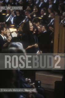 Salzburg, July 1989. Widow of conductor Herbert von Karajan, Eliette Mouret von Karajan, at requiem mass for her husband a few days after his death / Salisburgo, luglio 1989. La vedova del direttore dorchestra Herbert von Karajan, Eliette Mouret von Karajan, alla messa da requiem in suo onore alcuni giorni dopo la sua morte - ©Marcello Mencarini/Rosebud2