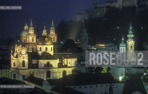 Salzburg, 1989. Night view / Salisburgo, 1989. Panorama notturno - ©Marcello Mencarini/Rosebud2