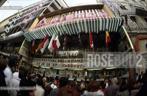 Sanremo Music Festival 1988. Ariston Theater, the seat of Festival / Festival di Sanremo 1988. Il Teatro Ariston, sede del Festival - ©Marcello Mencarini/Rosebud2