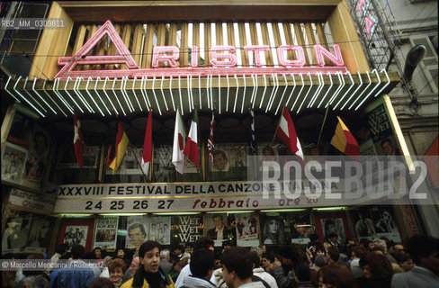 Sanremo Music Festival 1988. Ariston Theater, the seat of Festival / Festival di Sanremo 1988. Il Teatro Ariston, sede del Festival - ©Marcello Mencarini/Rosebud2