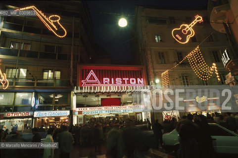 Sanremo Music Festival 1989. Ariston Theater, the seat of Festival / Festival di Sanremo 1989. Il Teatro Ariston, sede del Festival - ©Marcello Mencarini/Rosebud2