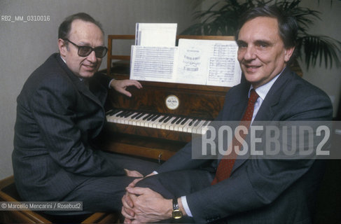 Piero Rattalino e Ezio Zefferi, direttore artistico e sovrintendente del Teatro Regio di Torino (1988) - ©Marcello Mencarini/Rosebud2