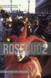 Venice, about 1990. A Carnival costume / Venezia, 1990 circa. Maschera - ©Marcello Mencarini/Rosebud2