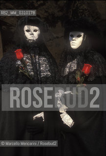 Venice Carnival, about 1990. Carnival costumes / Carnevale di Venezia, 1990 circa. Maschere - ©Marcello Mencarini/Rosebud2