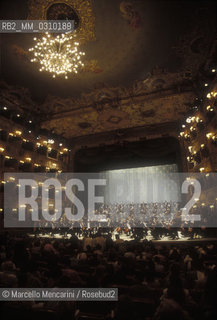 Venice, 1995. Interior view of La Fenice Theater / Venezia, 1995. Interno del Teatro La Fenice - ©Marcello Mencarini/Rosebud2