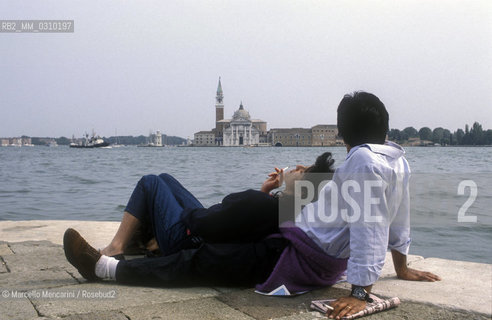 Tourists in Venice, (about 1990) / Turisti a Venezia (1990 circa)  - ©Marcello Mencarini/Rosebud2
