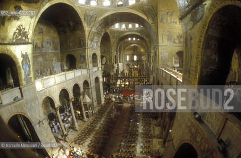 Venice, about 1990. Interior view of he St. marks Basilica / Venezia, 1990 circa. Interno della Basilica di San Marco  - ©Marcello Mencarini/Rosebud2