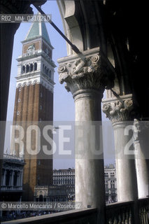 Venice, about 1990. The St. marks Bell Tower iewed from the Doges Palace / Venezia, 1990 circa. Il Campanile di San Marco visto da Palazzo Ducale - ©Marcello Mencarini/Rosebud2
