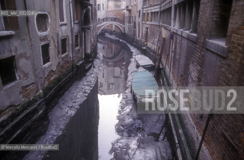 Venice, about 1990. Dry Canal / Venezia, 1990 circa. Rio in secca - ©Marcello Mencarini/Rosebud2