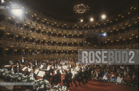 Venice, about 1990. Interior view of La Fenice Theater / Venezia, 1990 circa. Interno del Teatro la Fenice - ©Marcello Mencarini/Rosebud2
