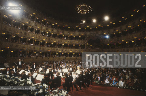 Venice, about 1990. Interior view of La Fenice Theater / Venezia, 1990 circa. Interno del Teatro la Fenice - ©Marcello Mencarini/Rosebud2