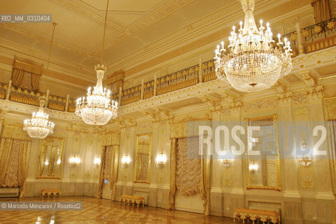 Venice, November 24, 2003. Interior view of La Fenice Theater just restored. Apollonian Halls / Venezia, 24 novembre 2003. Interno del Teatro La Fenice appena restaurato, Sale Apollinee - ©Marcello Mencarini/Rosebud2