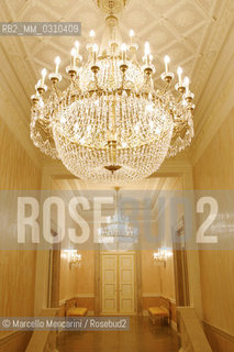 Venice, November 24, 2003. Interior view of La Fenice Theater just restored. Apollonian Halls / Venezia, 24 novembre 2003. Interno del Teatro La Fenice appena restaurato, Sale Apollinee - ©Marcello Mencarini/Rosebud2
