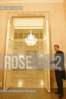 Venice, November 24, 2003. Interior view of La Fenice Theater just restored. Entrance to the Apollonian Halls / Venezia, 24 novembre 2003. Interno del Teatro La Fenice appena restaurato, Ingresso alle Sale Apollinee - ©Marcello Mencarini/Rosebud2