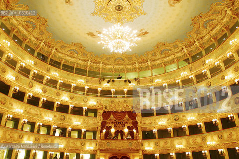 Venice, November 24, 2003. Interior view of La Fenice Theater just restored / Venezia, 24 novembre 2003. Interno del Teatro La Fenice appena restaurato - ©Marcello Mencarini/Rosebud2