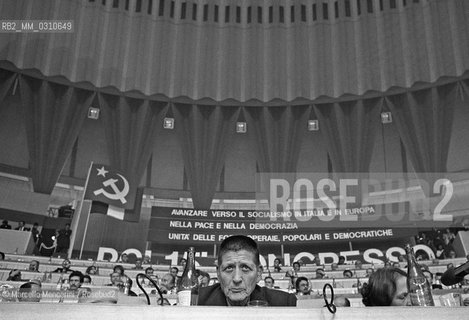 Rome, 1979. Italian politician Giorgio Amentola at the 15th Congress of his Party, the Italian Communist Party / Roma, 1979. Il politico Giorgio Amendola al 15° congresso del suo partito, il Partito Comunista Italiano (PCI) - ©Marcello Mencarini/Rosebud2