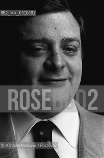 Italian politician Massimiliano Cencelli (1979). He invented the so-called Cencelli Handbook, a complex mathematical method used to divide the tasks of government between the parties, depending on their electoral weight / Il politico Massimiliano Cencelli (1979). Da lui prende nome il cosiddetto Manuale Cencelli, un complesso metodo matematico creato per ripartire gli incarichi di Governo (Ministeri e Sottosegretariati), ciascuno con unimportanza diversa, in funzione della forza elettorale di ciascun partito
 ©Marcello Mencarini/Rosebud2