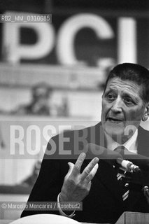 Rome, 1979. Italian politician Giorgio Amentola at the 15th Congress of his Party, the Italian Communist Party / Roma, 1979. Il politico Giorgio Amendola al 15° congresso del suo partito, il Partito Comunista Italiano (PCI) - ©Marcello Mencarini/Rosebud2