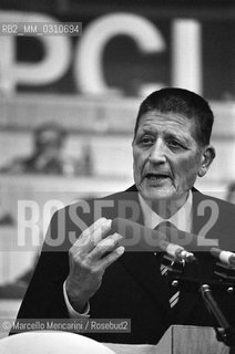 Rome, 1979. Italian politician Giorgio Amentola at the 15th Congress of his Party, the Italian Communist Party / Roma, 1979. Il politico Giorgio Amendola al 15° congresso del suo partito, il Partito Comunista Italiano (PCI) - ©Marcello Mencarini/Rosebud2