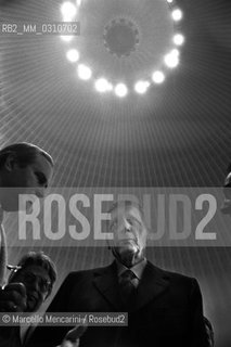 Rome, 1979. Italian politician Giorgio Amentola at the 15th Congress of his Party, the Italian Communist Party / Roma, 1979. Il politico Giorgio Amendola al 15° congresso del suo partito, il Partito Comunista Italiano (PCI) - ©Marcello Mencarini/Rosebud2