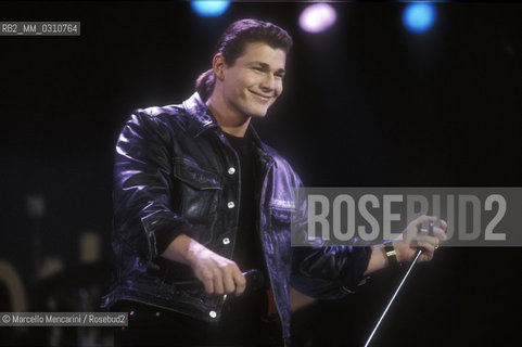Morten Harket, lead singer of Norwegian pop band A-Ah (1891) / Morten Harket, voce della pop band norvegese a-ah (1991)  - ©Marcello Mencarini/Rosebud2