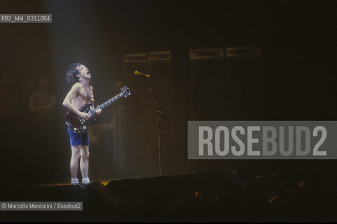 Nettuno (Roma), September 5, 1984. Australian hard rock band AC/DC in concert / Nettuno (Roma), 5 settembre 1984. Il gruppo hard rock degli AC/DC in concerto - ©Marcello Mencarini/Rosebud2
