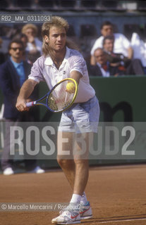 Rome, 1989. American tennis player Andre Agassi / Roma, 1989. Il tennista americano Andre Agassi - ©Marcello Mencarini/Rosebud2