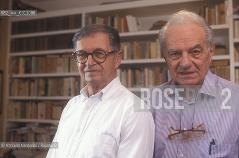 Rome, 1999. Italian scriptwriters Age & Scarpelli (Agenore Incrocci and Furio Scarpelli) / Roma, 1999. Gli sceneggiatori Age e Scarpelli ((Agenore Incrocci e Furio Scarpelli)) - ©Marcello Mencarini/Rosebud2