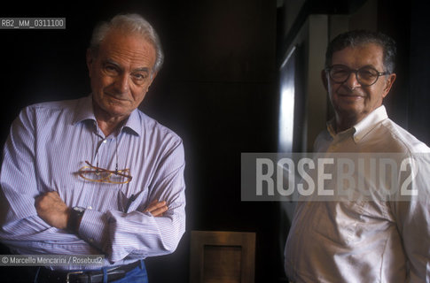 Rome, 1999. Italian scriptwriters Age & Scarpelli (Agenore Incrocci and Furio Scarpelli) / Roma, 1999. Gli sceneggiatori Age e Scarpelli ((Agenore Incrocci e Furio Scarpelli)) - ©Marcello Mencarini/Rosebud2