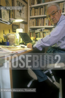 Rome, 1999. Italian scriptwriters Agenore Incrocci (Age) / Roma, 1999. Lo Sceneggiatoe Agenore Incrocci (Age) - ©Marcello Mencarini/Rosebud2