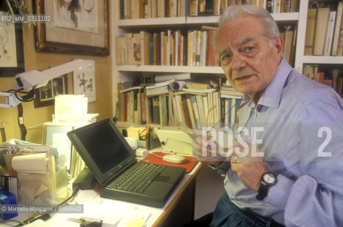 Rome, 1999. Italian scriptwriters Agenore Incrocci (Age) / Roma, 1999. Lo Sceneggiatoe Agenore Incrocci (Age) - ©Marcello Mencarini/Rosebud2